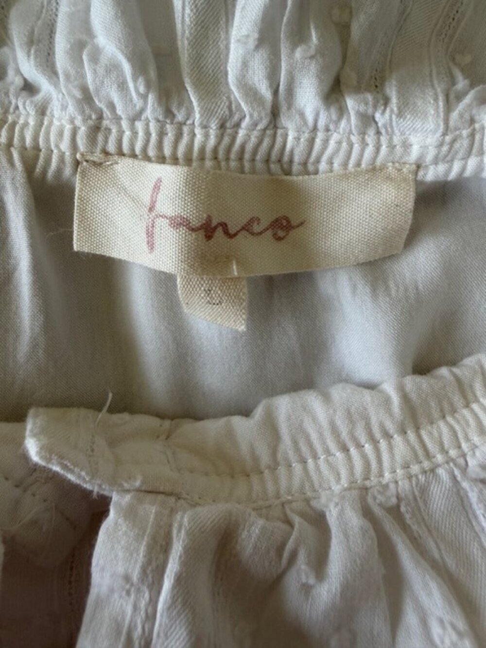 Fanco White Swiss Dot Ruffled Large 100% Cotton Mini Dress Cottagecore Babydoll - Picture 6 of 9
